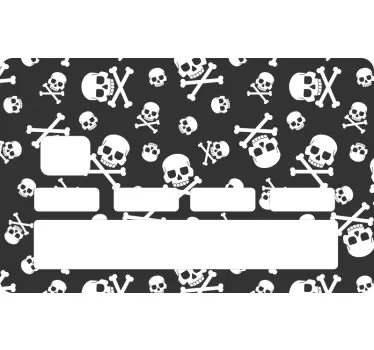 Schädel Kreditkartenaufkleber - TenStickers