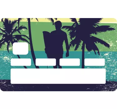 Surf Camp Kreditkartenaufkleber - TenStickers