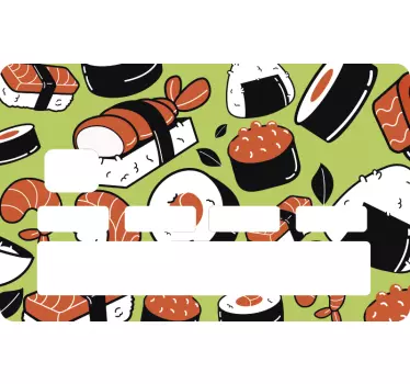 Sushi Kreditkartenaufkleber - TenStickers