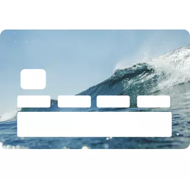 Große Welle Kreditkartenaufkleber - TenStickers