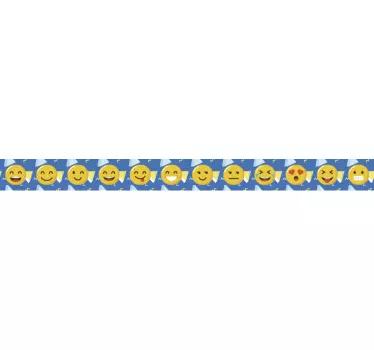 Bordüre selbstklebend emoji ausdrucks bordüre - TenStickers