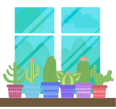 Gartenfenster Aufkleber - TenStickers