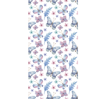 Folie Kühlschrank schmetterling lila muster - TenStickers