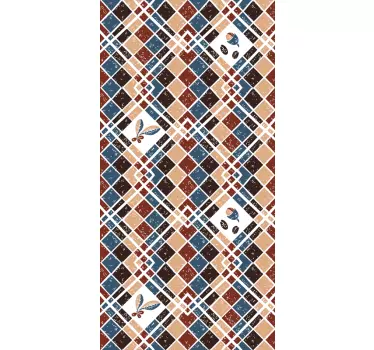 Folie kühlschrank buntes diamantmuster - TenStickers