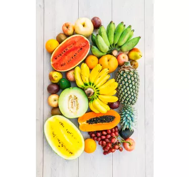 Bunte landwirtschaft kühlschrank wrap - TenStickers