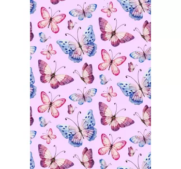 Folie Kühlschrank hülle mit schmetterlingsmotiv - TenStickers