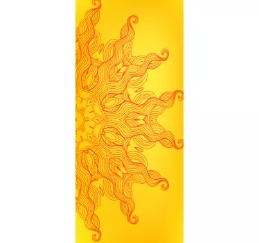 Folie tür mit strahlendem sonnenstrahlenmuster - TenStickers