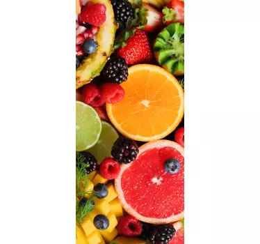 Folie Tür lebendiges frucht-medley - TenStickers