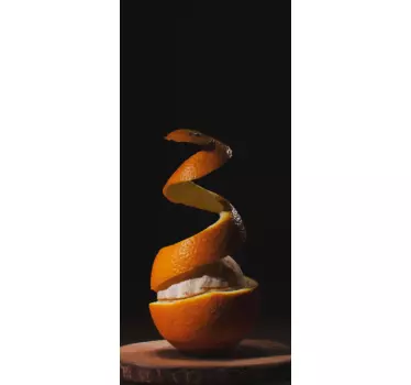 Folie tür mit spiralförmigen orangenfrüchten - TenStickers