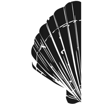 Folie tür mit elegantem muschel-muster - TenStickers