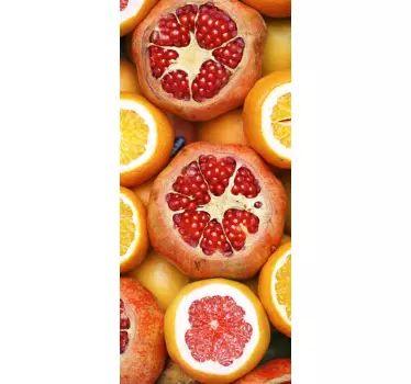 Folie Tür saftiges zitrus-medley - TenStickers