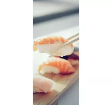Folie tür sushi auf platte - TenStickers