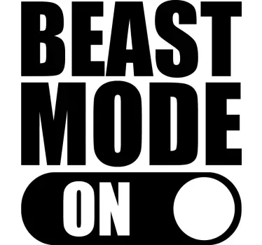 Laptop aufkleber beast mode aktiviert - TenStickers