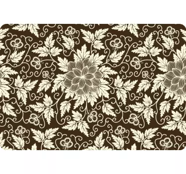 Laptop Aufkleber florales blattelement - TenStickers