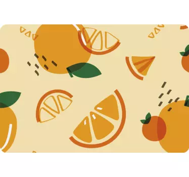 Laptop Aufkleber fruchtige orangenmuster - TenStickers