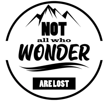Wandtattoo zitat nicht jeder wanderer ist verwirrt - TenStickers