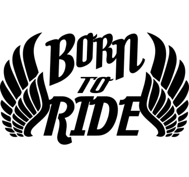 Bunter Born To Ride Motorradaufkleber - TenStickers