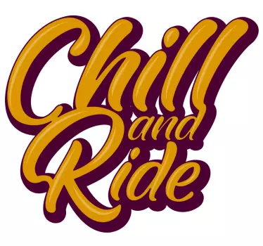 Motorradaufkleber chillen und fahren - TenStickers