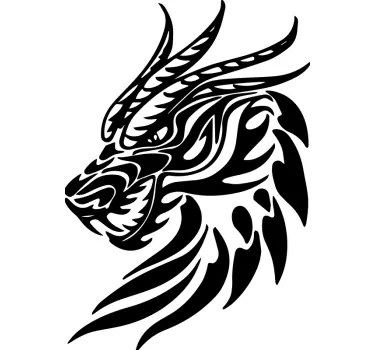 Motorrad Sticker Drachenkopf - TenStickers