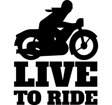 Leben, um motorradaufkleber zu fahren - TenStickers