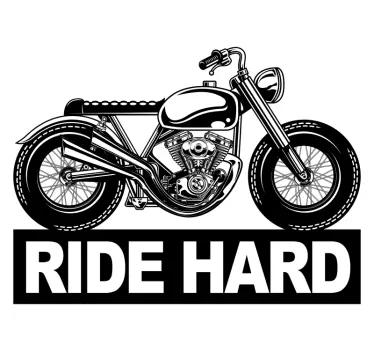 Motorrad aufkleber fÄhre hart - TenStickers