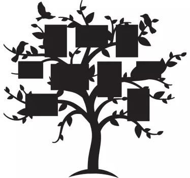 Wandtattoo Baum Rahmen Stammbaum - TenStickers