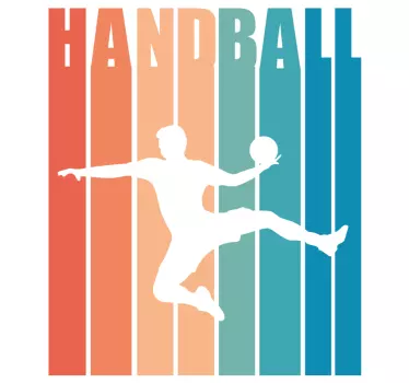 Bunter Handball Laptop Aufkleber - TenStickers