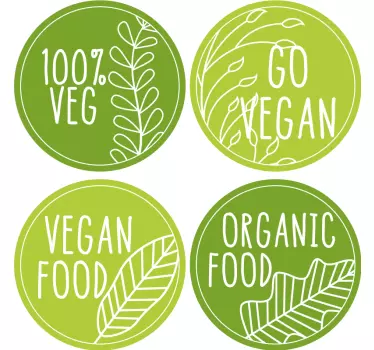 Vegan Bio Wandaufkleber Geschäfte - TenStickers