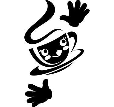 Kühlschrank Folie  lächelndes Kaffee Emoji - TenStickers
