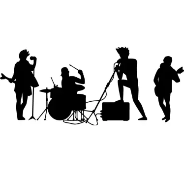 Rockband Rock Musik Wandaufkleber - TenStickers