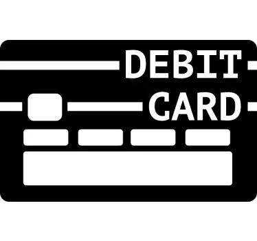 Debitkarte schwarzer Hintergrund Kreditkarten Sticker - TenStickers