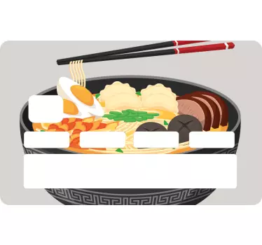 Asiatische Suppe Kreditkartenaufkleber - TenStickers