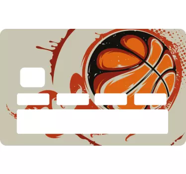 Kreditkarte Aufkleber basketball-splatter-design - TenStickers