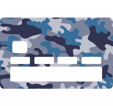 Camo blau Kreditkartenaufkleber - TenStickers