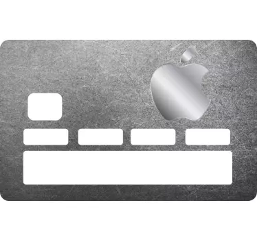 Apple Grau Kreditkarten Aufkleber - TenStickers