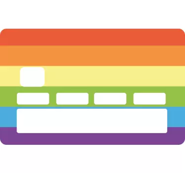 LGBTQ Regenbogen Kreditkarten Aufkleber - TenStickers