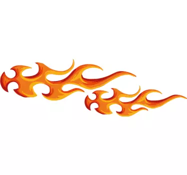 Feuer Flammen Fahrrad Aufkleber - TenStickers