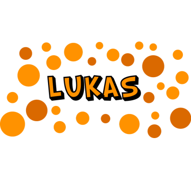 Namesaufkleber Fahrrad Orange Kreise anpassbar - TenStickers
