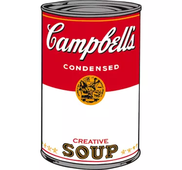 Wandtattoo Pop Art Campbells Suppe - TenStickers