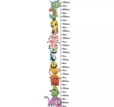 Wandtattoo Kinderzimmer Messlatte Monsterstapel - TenStickers