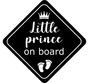 Baby on Board Aufkleber Little Prince - TenStickers