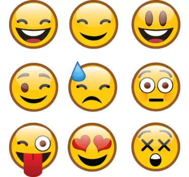 Whatsapp Emoticons Aufkleber - TenStickers