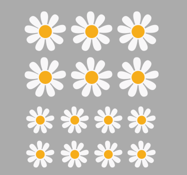 Gänseblümchen Fahrrad Aufkleber - TenStickers