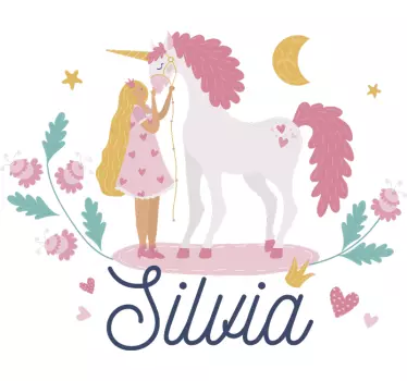 Wandtattoo kinderzimmer einhorn fantasiewelt - TenStickers