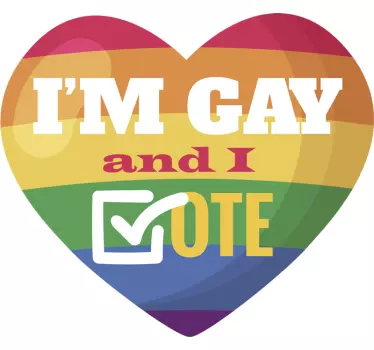 Autoaufkleber I`M GAY and I VOTE - TenStickers