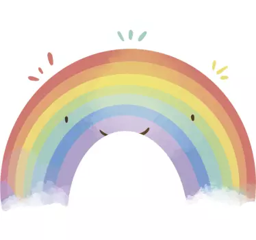 Kinderzimmer Wandtattoo Aquarell strukturierter Regenbogen - TenStickers