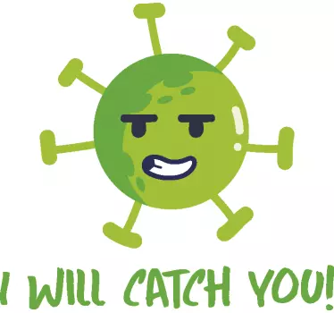 Aufkleber Auto Covid 19 I Will Catch You Text - TenStickers