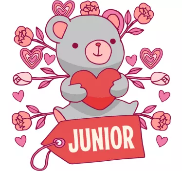 Wandtattoo Kinderzimmer süßer herzlicher bär - TenStickers