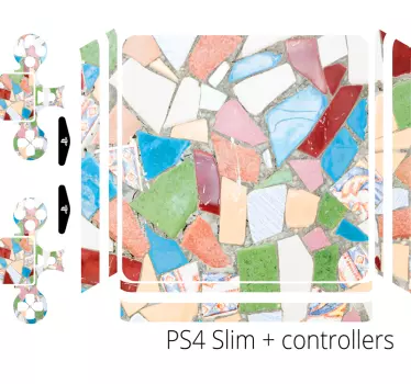 PS4 Aufkleber mosaik-farbmuster - TenStickers