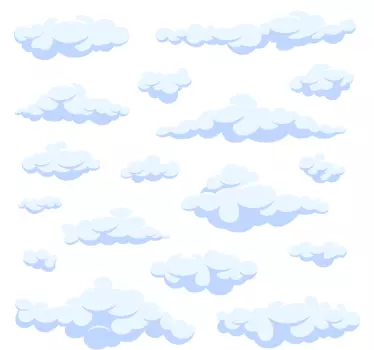 Wandtattoo für Kinderzimmer Realistische Wolken - TenStickers